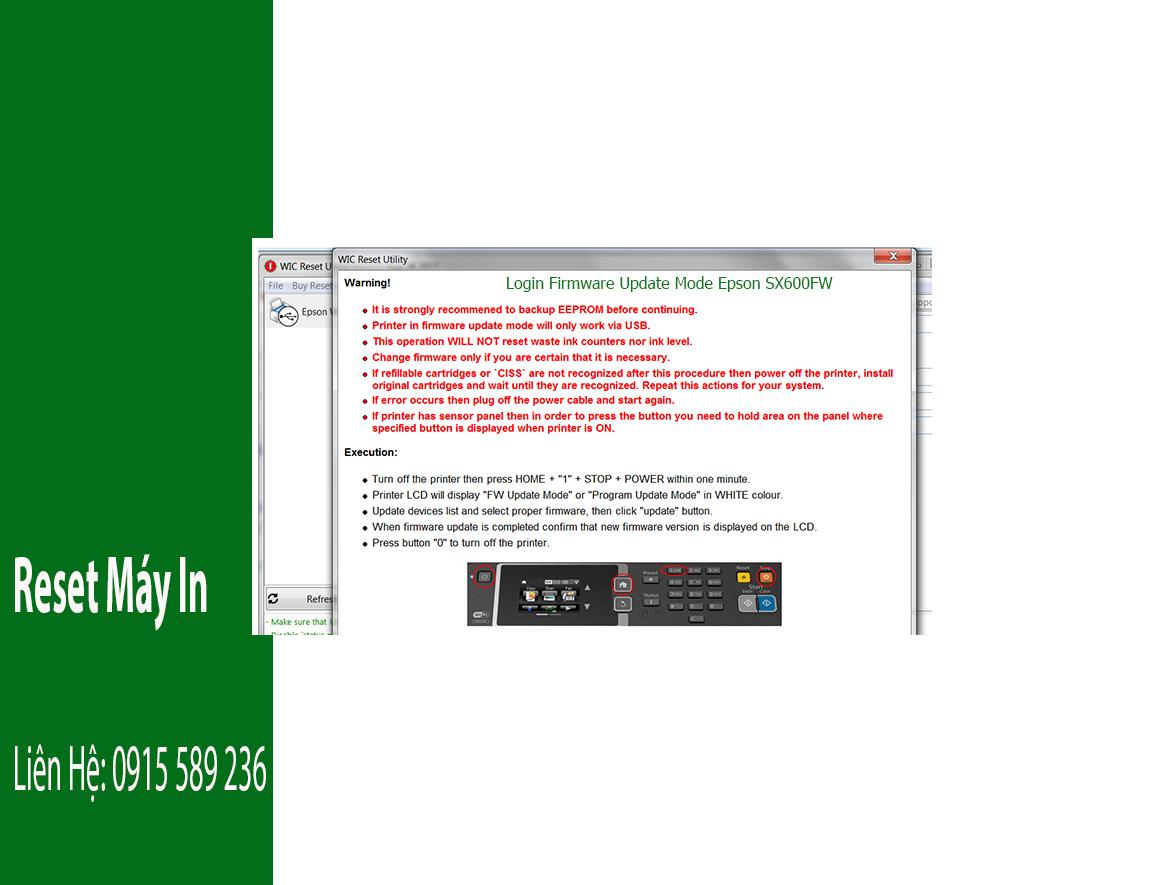 Key Firmware May In Epson SX600FW Step 3